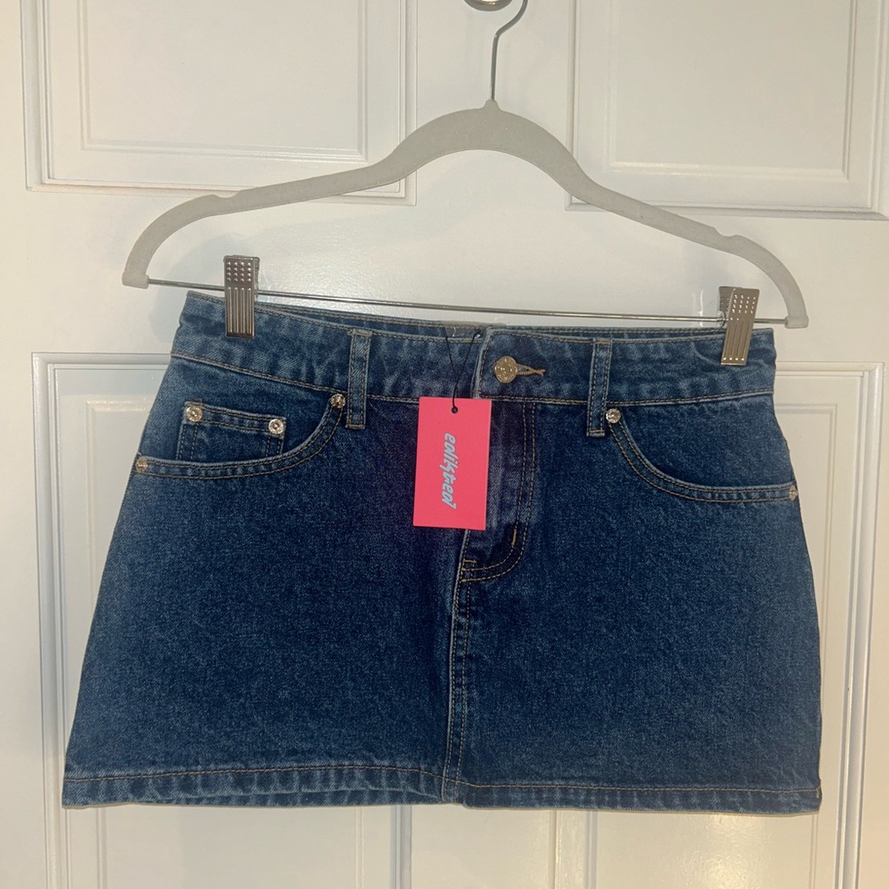 Edikted Denim Mini Skirt New